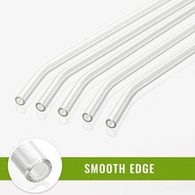 Reusable Glass Straws Clear Glass Drinking Straw 5Pc
